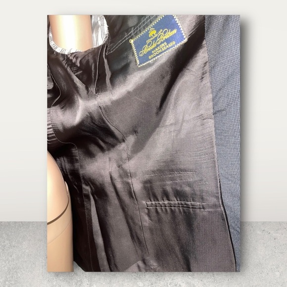 Brooks Brother 1818 Madison Mens 41 L Gray 100% Wool Blazer vintage - Picture 4 of 6